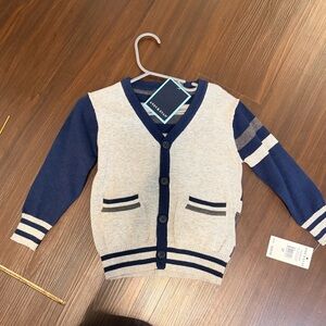 Andy & Evan Navy and Gray Kids Sweater